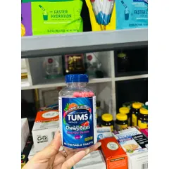 Kẹo Nhai Hương Trái Cây Tums Assorted Berries - Hỗ Trợ Sức Khỏe, Không Thay Thế Thuốc, Sản Phẩm Nhập Khẩu Từ Mỹ