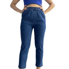 Quần Jean Baggy Nữ Cạp Lưng Thun 2 Màu Cao Cấp