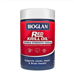 Viên dầu tôm đỏ Bioglan Red Krill Oil 1000mg - Hỗ trợ tim mạch, não bộ và xương khớp - 60 viên Omega-3 chính hãng từ Úc