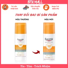 Kem Chống Nắng Eucerin SPF 50+ Cho Da Dầu Mụn Eucerin Sun Gel-Cream Dry Touch Oil Control Spf50+ 50ml [ Chính Hãng ]