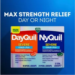 Viên Uống Giảm Ho và Cảm Cúm Vicks DayQuil & NyQuil 72 Viên - Giải Pháp Nhanh Chóng Cho Sức Khỏe Giấc Ngủ Tốt Hơn