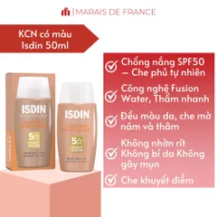 Kem Chống Nắng Tạo Màu Isdin Fusion Water Magic Medium SPF50 - Bảo Vệ Da, Lớp Nền Tự Nhiên, Che Khuyết Điểm, Cấp Ẩm