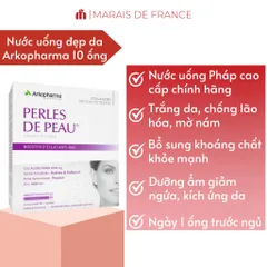 Arkopharma Perles De Peau Radiance Collagen 5000mg – Nước Uống Đẹp Da Pháp (Hộp 10 Ống)