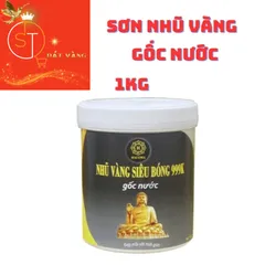 Sơn Nhũ Vàng Gốc Nước Siêu Ánh 999K - Chất Sơn Dùng Cho Hoa Quả, Thạch Cao, Giấy Vải, Đồ Da, Đẹp Như Dát Vàng