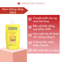Kem Chống Nắng ISDIN Fusion Water Magic SPF50 - Dạng Nước, 50ml, Dành Cho Da Dầu, Thể Thao, Bảo Vệ Da Ngoài Trời