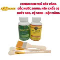 Keo Phủ Dát Vàng Gốc Nước 200ml Kèm Chổi Cọ - Dùng Cho Hoa Quả, Thạch Cao, Xi Măng, Giấy Vải, Đồ Da 424230