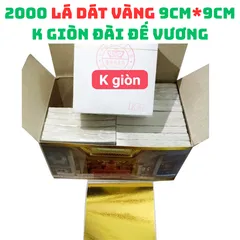2000 Lá Vàng Dát Vương 9x9cm - Giấy Dát Vàng Chuyên Dụng Cho Tượng Phật, Đồ Thờ Trang Trí Nội Thất
