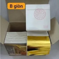 Lá Vàng Đế Vương 2000 Lá - Dát Vàng Đồ Thờ, Tượng Phật, Trang Trí Nội Thất 9cm x 9cm, Bền Màu, Dễ Thi Công