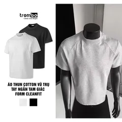 Áo Thun Nam TROMBE Cao Cấp Cotton Vũ Trụ - Clean Fit, Mềm Như Kẹo Bông, Thiết Kế Hiện Đại, Thoải Mái, Phong Cách Nam Tính
