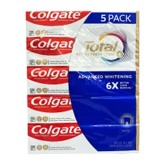 Kem Đánh Răng Colgate Total Advanced Whitening 181g - Hàng Mỹ Nguyên Chất, Bảo Vệ Răng Miệng, Làm Trắng Răng Hiệu Quả