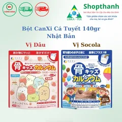 Bột Canxi Cá Tuyết Fine Bone Kids Calcium Fe 140g - Hương Socola & Dầu Tự Nhiên - Dinh Dưỡng Từ Nhật Bản Cho Bé Tăng Trưởng