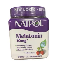 Kẹo Dẻo Ngủ Ngon  10mg Natrol - 90 Viên Hỗ Trợ Giấc Ngủ Sâu, Giải Quyết Tình Trạng Mất Ngủ Tự Nhiên, Hương Vị Dâu Tây Tươi Mát