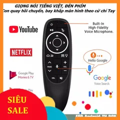 Điều Khiển Remote Chuột Bay Voice G10s PRO Có Đèn Phím, Tìm Kiếm Giọng Nói, Dùng Cho Tivi Smart & Box Android