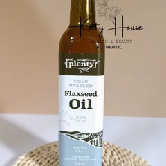 Dầu Hạt Lanh Ép Lạnh Plenty Foods Chai 375ml - Dầu Hạt Lanh Hữu Cơ Tăng Cường Sức Khỏe, Giảm Cân Ẩm Thực và Làm Đẹp