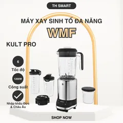 Máy Xay Sinh Tố Đa Năng WMF Kult Pro 1200W - Xay Nhuyễn Thực Phẩm, Làm Sinh Tố & Súp, Thiết Kế Sang Trọng, Chất Liệu An Toàn, Lưỡi Dao Sắc Bén