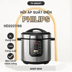 Nồi Áp Suất Điện Tử Philips HD2237/66 6L Đa Năng - Ninh, Hầm, Hấp, Nướng - Giải Pháp Nấu Nhanh Và Giữ Dinh Dưỡng Tối Đa