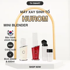 Máy Xay Sinh Tố Mini HUROM 250W - Thiết Kế Nhỏ Gọn, Tiết Kiệm Không Gian và Đáng Tin Cậy - Chất Lượng Hàn Quốc [Bảo Hành 3 Năm]