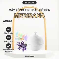 Máy Khuếch Tán Tinh Dầu MEDISANA AD620 - Thiết Bị Phun Sương Siêu Âm Kèm Đèn LED Đổi Màu | Thư Giãn, Khử Mùi, Tạo Ẩm Không Khí