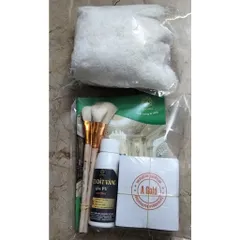 Bộ Combo Dát Vàng Gốc PU Siêu Rẻ - 500 Lá Vàng A Gold, 100ml Keo, Chổi & Bông Chà Vàng - Dụng Cụ Nghệ Thuật Tiện Lợi
