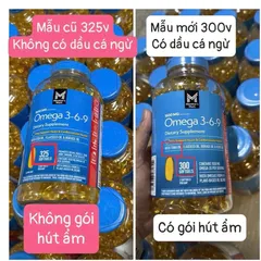 Viên uống Omega 3-6-9 Member’s Mark 325 viên - Hỗ trợ sức khỏe tim mạch, tăng cường trí nhớ và sức khỏe toàn diện từ Mỹ