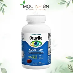 Thuốc bổ mắt Ocuvite Adult 50+ - Viên uống hỗ trợ thị lực cho người trên 50 tuổi - Bausch + Lomb (150 viên)
