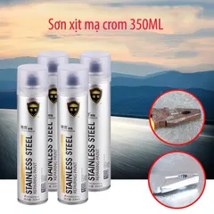 Sơn Bạc Mạ Crom - Sơn Xịt Mạ Chrome Siêu Bóng 350ml, Dễ Sử Dụng Cho Ô Tô, Xe Máy, Bảo Vệ và Trang Trí Bề Mặt