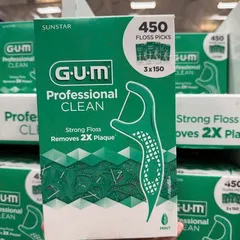 Tăm Chỉ Nha Khoa GUM Clean Flosser Picks Bạc Hà 450 Cây - Giúp Răng Sạch Sâu, Nướu Khỏe, Hương Tươi Mát, Thân Thiện Môi Trường