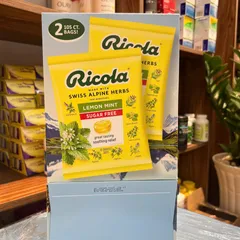 Kẹo Ho Ricola Bịch 105 Viên - Thảo Dược Thiên Nhiên từ Thụy Sĩ, Vị Mật Ong, Giảm Ho, Dịu Cổ Họng, Thích Hợp cho Người Tiểu Đường