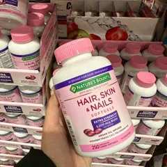 VIÊN UỐNG BEAUTY HAIR SKIN NAILS NATURE'S BOUNTY 250 Viên - Hỗ Trợ Cải Thiện Da, Tóc, Móng Khỏe Đẹp Từ Mỹ
