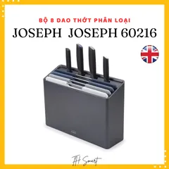 Bộ 8 Dao Thớt JOSEPH JOSEPH Folio Plus Màu Ghi 60216 - Thiết Kế Hiện Đại, Ngăn Ngừa Lây Nhiễm Chéo Thực Phẩm, Giải Pháp Bếp Tiện Lợi