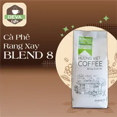 Cà Phê Sạch Blend Số 8 Rang Mộc Nguyên Chất DEVA - Hạt Arabica & Robusta Tự Nhiên, Thơm Ngon Cho Tín Đồ Cà Phê