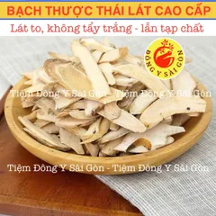 Bạch Thược Thái Phiến 100g - Thảo Dược Thiên Nhiên Không Tẩy Trắng, Hỗ Trợ Tiêu Hóa và Giảm Đau, Đặc Sản Khô Việt Nam