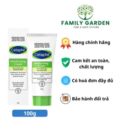 Kem Dưỡng Ẩm Cetaphil 100g - Dưỡng Da Khô Nhạy Cảm, Cấp Ẩm Lâu Dài, Không Hương Liệu, Phục Hồi Da, Chống Kích Ứng