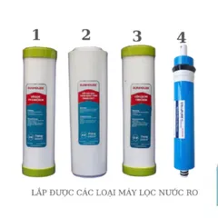 Bộ 4 Lõi Lọc Nước Sunhouse 1234 Chính Hãng - Thay Thế Máy Lọc RO, Đảm Bảo Nước Sạch và An Toàn