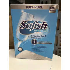 Muối rửa bát SOFISH 1Kg - Hàng chính hãng chuyên dụng cho máy rửa chén Bosch, Teka, Hafele và các thương hiệu khác