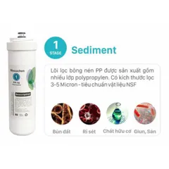 Lõi Lọc Nước Missuchen PP-10 - Lõi Bông Nén Chất Lượng Cao Ngăn Chặn Chất Rắn, Cát, Rỉ Sét, Rong Rêu - Hàng Chính Hãng