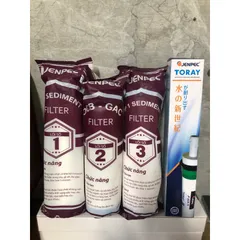 Bộ 4 Lõi Lọc Nước RO JENPEC 1234 Chính Hãng - Lọc Bùn, Kim Loại, Chất Hữu Cơ - Nguồn Nước Sạch Tinh Khiết