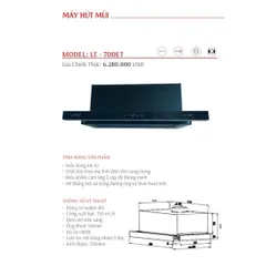 Máy Hút Mùi LATINO LT-700ET 70cm - Công Suất 750 m3/h, Thiết Kế Hiện Đại, Điều Khiển Cảm Ứng, Bảo Hành Chính Hãng