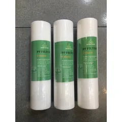 Combo 3 Lõi Lọc Nước PP 10 Inch - Thay Thế Thiết Bị Máy Lọc Nước RO, Nano, Loại Bỏ Tạp Chất 5 Micron