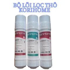 Bộ 3 Lõi Lọc Nước 123 Korihome - 2 Sediment & 1 Pre Carbon Chính Hãng - Lọc Thô Bảo Vệ Màng Lọc RO