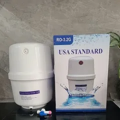 Bình áp nhựa 3.2G 7L với van chống nổ - Dụng cụ chứa nước tích áp cho máy lọc nước RO, thiết kế nhỏ gọn, an toàn thực phẩm.
