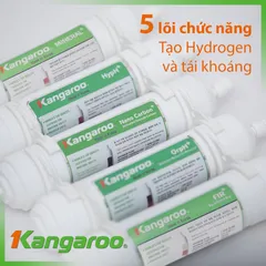 Combo 5 Lõi Lọc Nước Hydrogen Kangaroo Chính Hãng - Bổ Sung Oxy Hóa, Tạo Điều Kiện Kiềm, Loại Bỏ Clo, Cải Thiện Chất Lượng Nước