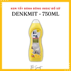 Kem Tẩy Vệ Sinh Đồ Sứ, Inox Denkmit Hương Chanh 750ml - Giải Pháp Đánh Bay Vết Bẩn Cho Nhà Bếp & Nhà Tắm, Sáng Bóng Như Mới