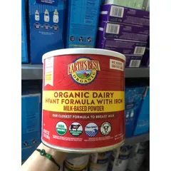 Sữa Bột Earth’s Best Organic Dairy Size 658g - Công Thức Hữu Cơ, Không Chất Biến Đổi Gen, Bổ Sung Sắt và DHA cho Trẻ Sơ Sinh