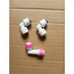 Bộ 2 Co Nối Vuông 6-6 + 1 Van Một Chiều Góc Nối Nhanh - Dụng Cụ Lắt Đặt Hệ Thống Máy Lọc Nước RO Chất Lượng Cao