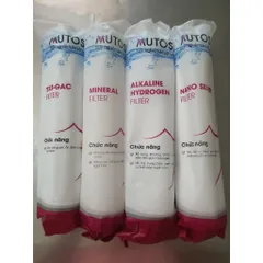 Bộ 4 Lõi Lọc Nước Mutosi T33 - GAC, MINERAL, NANO SILVER, ALKALINE HYDROGEN - Hàng Chính Hãng, Cải Thiện Sức Khỏe Nước Uống