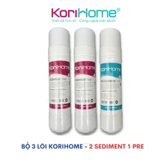 Combo 3 Lõi Lọc Nước Korihome Chính Hãng - 2 Lõi Sediment & 1 Lõi Precarbon Chất Lượng Cao từ Hàn Quốc