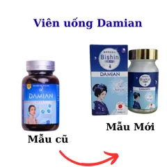 Viên Uống Trắng Da Mờ Nám Damian Chính Hãng - Hộp 60 Viên Collagen, Vitamin, Hyaluronic Acid, Giúp Da Sáng Mịn Khỏe Đẹp