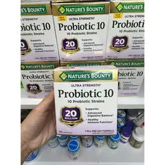 Viên uống hỗ trợ tiêu hóa Nature’s Bounty Probiotic 10 - 70 viên lợi khuẩn, dưỡng chất tốt cho sức khỏe đường ruột và hệ miễn dịch.