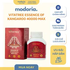 Viên uống Vitatree Essence of Kangaroo 40000 Max - Hỗ trợ sức khỏe toàn diện cho nam giới, 100 viên, xuất xứ Úc